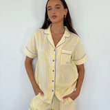 Yellow Gingham PJ Shorts