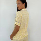 Yellow Gingham PJ Shorts