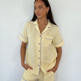 Yellow Gingham PJ Shorts