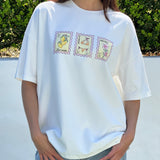 Trio Stamp Graphic Oversized Tee