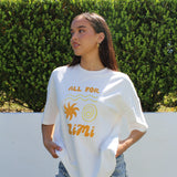 Orange Graphic Oversized Tee