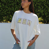 Trio Stamp Graphic Oversized Tee