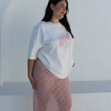 Pink Lace Maxi Skirt