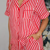 Candy Cane Short PJ Top