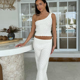 White Knit Pant